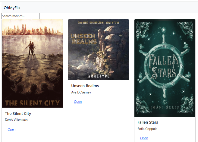 MyFlix React Screenshot